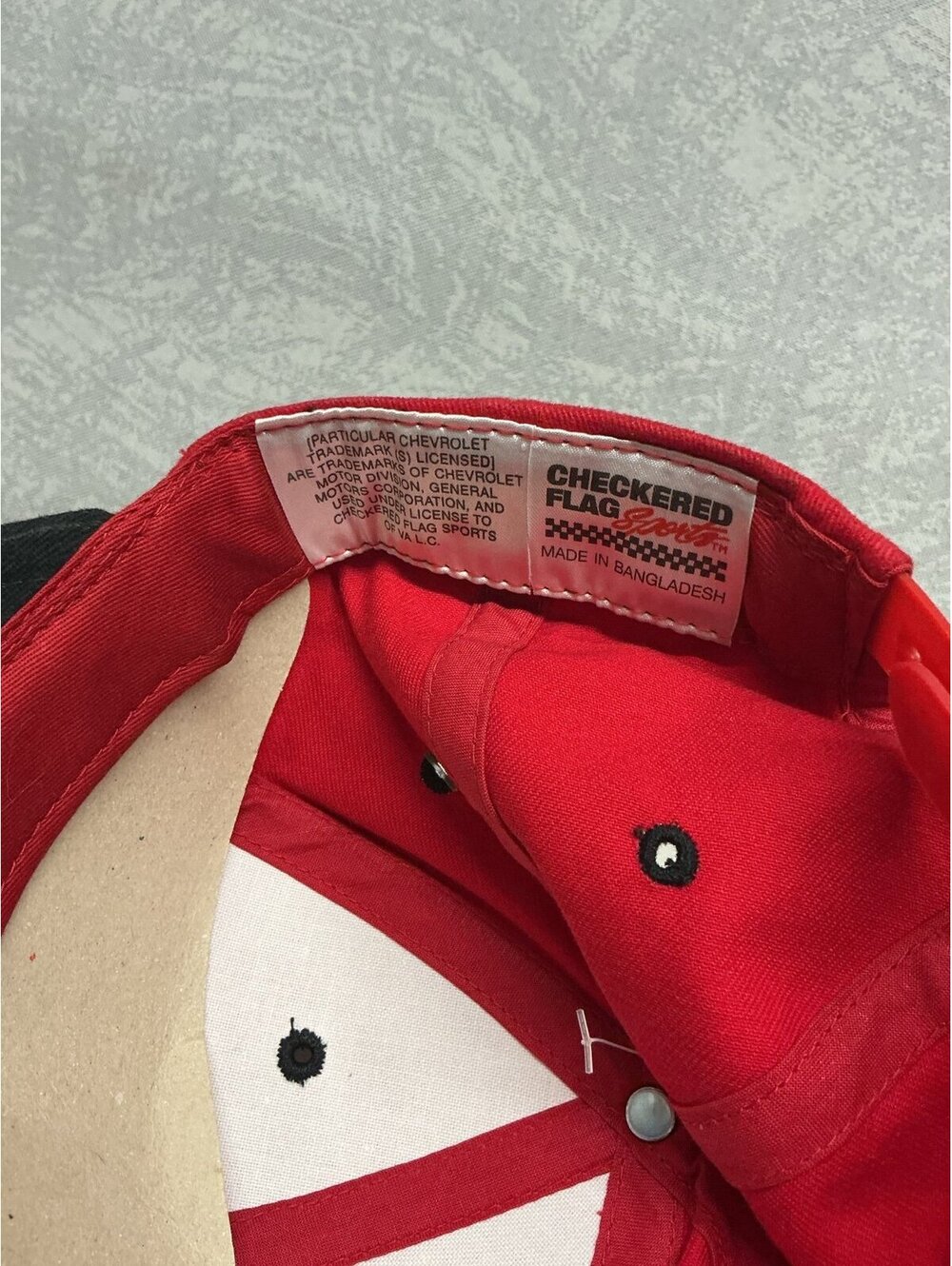 Red Chevrolet Racing Snapback Hat - Picture 5 of 5